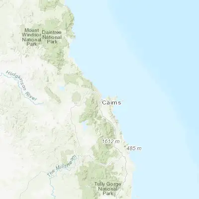 Map showing location of Manunda (-16.917210, 145.749200)