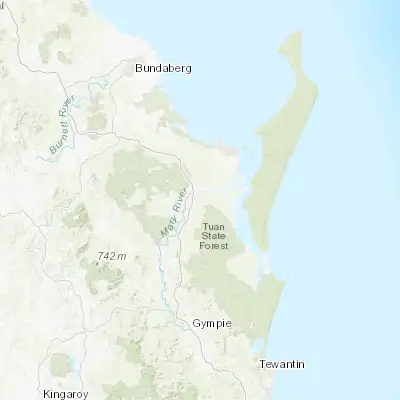 Map showing location of Maryborough (-25.540730, 152.704930)