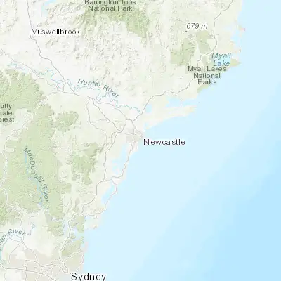 Map showing location of Merewether (-32.948010, 151.743250)