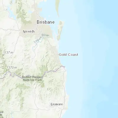 Map showing location of Mermaid Beach (-28.044110, 153.434720)
