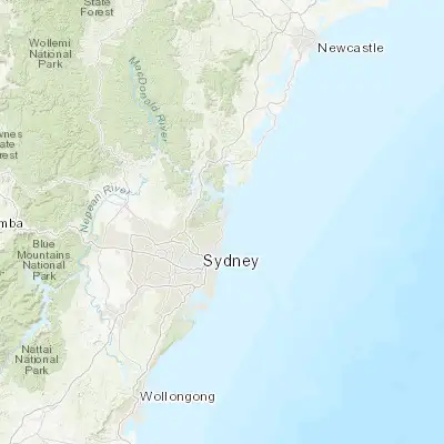 Map showing location of Mona Vale (-33.677570, 151.303070)