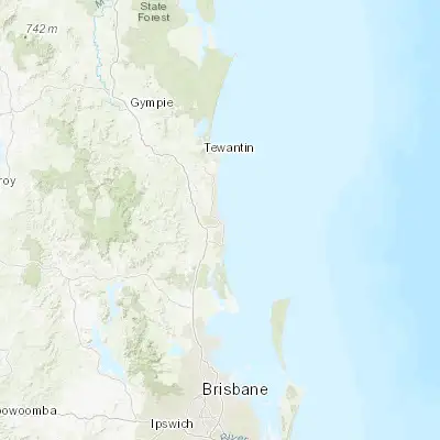 Map showing location of Mooloolaba (-26.681640, 153.119250)