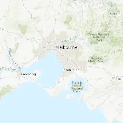 Map showing location of Mordialloc (-38.000000, 145.083330)