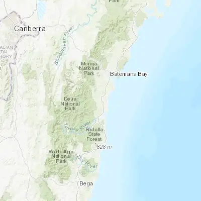 Map showing location of Moruya (-35.912500, 150.081440)