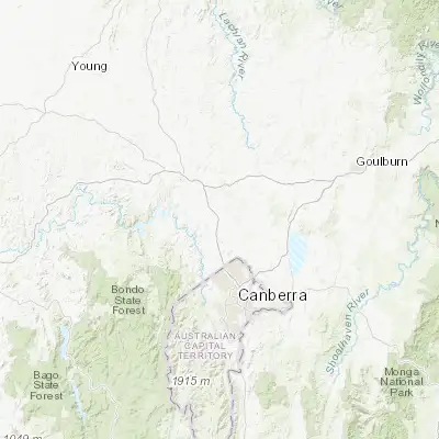 Map showing location of Murrumbateman (-34.971990, 149.029850)