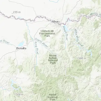 Map showing location of Myrtleford (-36.561040, 146.723710)