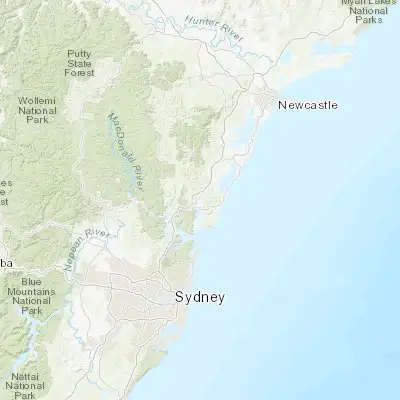 Map showing location of Narara (-33.395930, 151.335270)