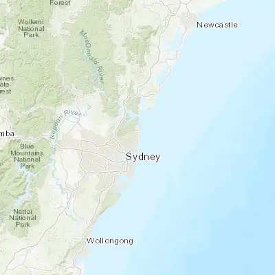 Map showing location of Narrabeen (-33.712770, 151.297360)
