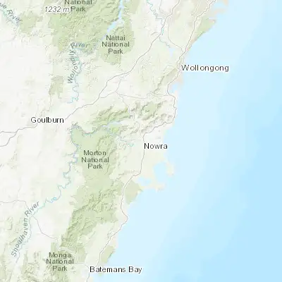 Map showing location of North Nowra (-34.858220, 150.574790)