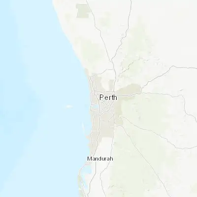 Map showing location of North Perth (-31.927240, 115.852760)