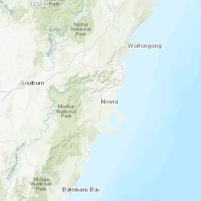 Map showing location of Nowra (-34.884220, 150.600360)