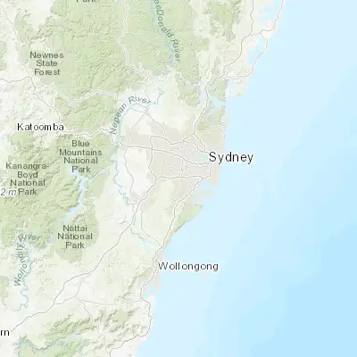 Map showing location of Revesby (-33.950000, 151.016670)