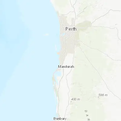Map showing location of Secret Harbour (-32.405890, 115.758520)