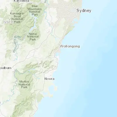 Map showing location of Shellharbour (-34.583330, 150.866670)