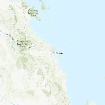 Map showing location of South Mackay (-21.162880, 149.177510)
