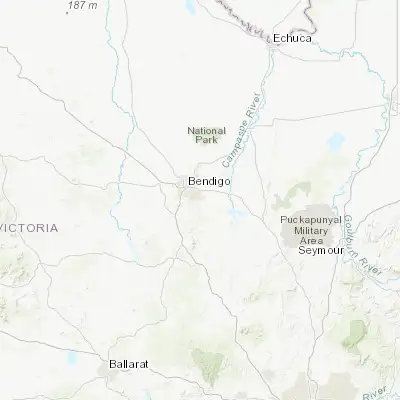 Map showing location of Strathfieldsaye (-36.806670, 144.354870)