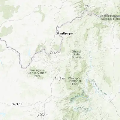 Map showing location of Tenterfield (-29.049460, 152.019520)