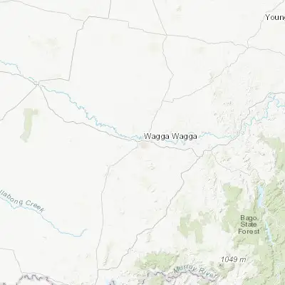 Map showing location of Wagga Wagga (-35.125770, 147.353750)