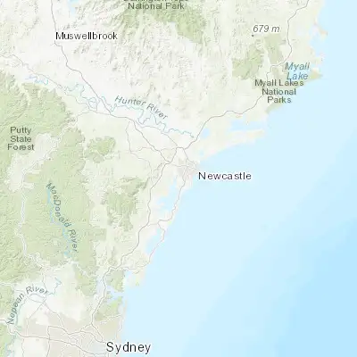 Map showing location of Warners Bay (-32.972510, 151.652680)