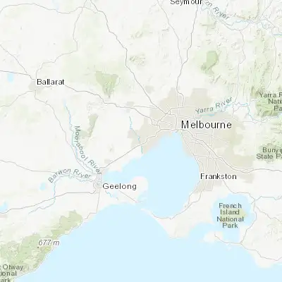 Map showing location of Werribee (-37.900000, 144.666670)