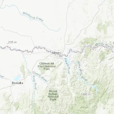 Map showing location of West Wodonga (-36.123460, 146.851930)