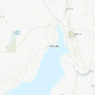 Map showing location of Whyalla Norrie (-33.029030, 137.539220)