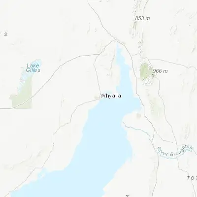 Map showing location of Whyalla (-33.032680, 137.564830)