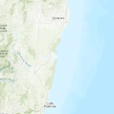 Map showing location of Yamba (-29.437500, 153.359140)