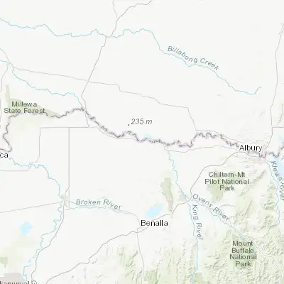 Map showing location of Yarrawonga (-36.019230, 145.999730)