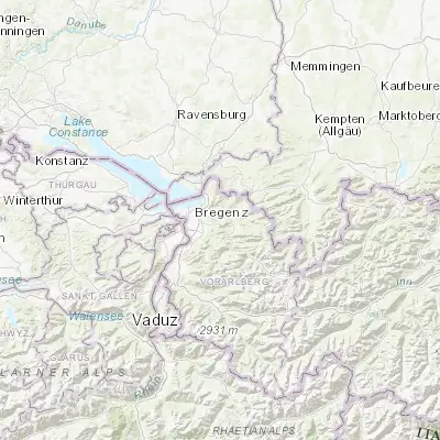 Map showing location of Alberschwende (47.450250, 9.831520)