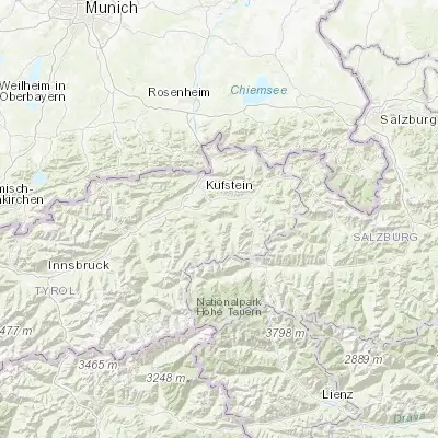 Map showing location of Brixen im Thale (47.450000, 12.250000)