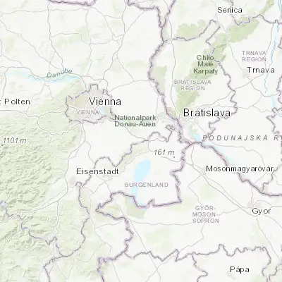 Map showing location of Bruck an der Leitha (48.024200, 16.775700)