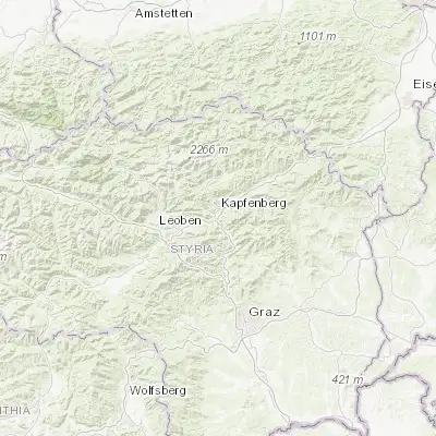 Map showing location of Bruck an der Mur (47.416670, 15.283330)