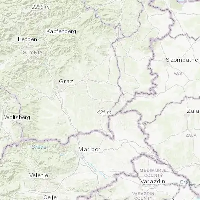 Map showing location of Feldbach (46.953060, 15.888330)