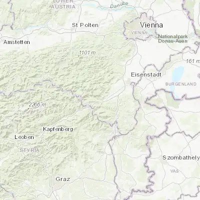 Map showing location of Gloggnitz (47.674870, 15.938930)