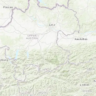Map showing location of Grünburg (47.972340, 14.264720)