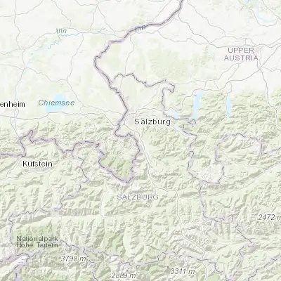 Map showing location of Hallein (47.683330, 13.100000)