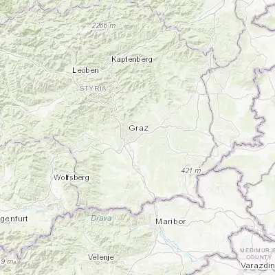 Map showing location of Hart bei Graz (47.043110, 15.515270)