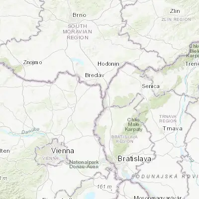 Map showing location of Hohenau (48.604200, 16.904700)