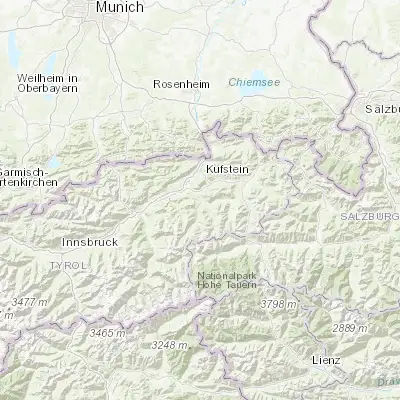 Map showing location of Hopfgarten im Brixental (47.449800, 12.156590)