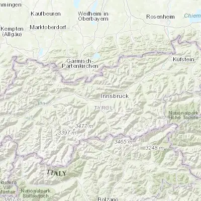 Map showing location of Innsbruck (47.262660, 11.394540)
