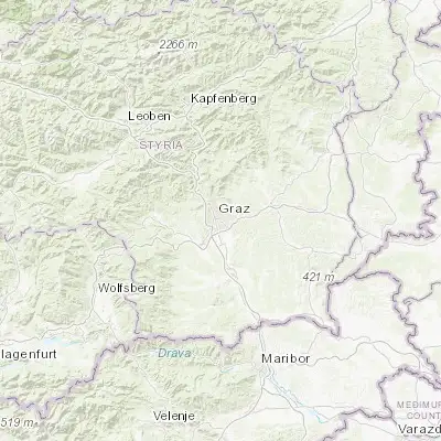 Map showing location of Jakomini (47.054410, 15.449840)