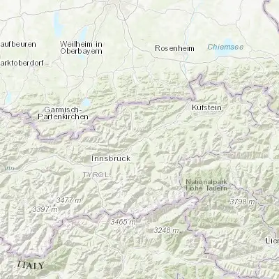 Map showing location of Jenbach (47.391730, 11.772450)