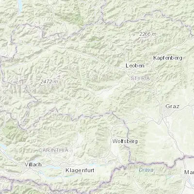 Map showing location of Judenburg (47.166670, 14.666670)