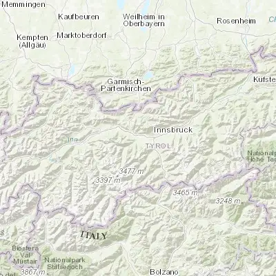 Map showing location of Kematen in Tirol (47.250000, 11.266670)