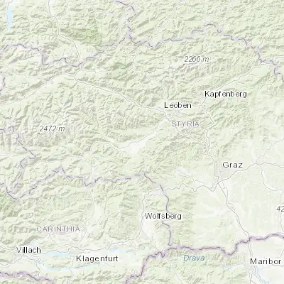 Map showing location of Knittelfeld (47.216670, 14.816670)