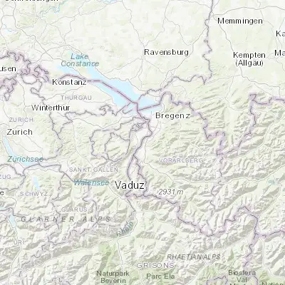 Map showing location of Koblach (47.333060, 9.600000)