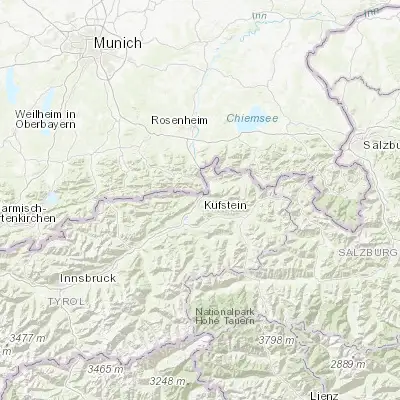 Map showing location of Kufstein (47.583330, 12.166670)