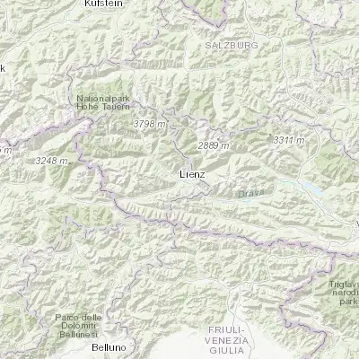Map showing location of Lienz (46.828900, 12.769030)