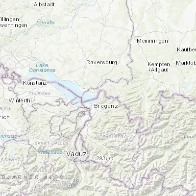 Map showing location of Lochau (47.533330, 9.750000)